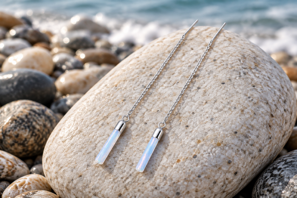 Blue Opal Threader Earrings (Copy)