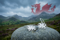 Welsh Dragon Dangle Earrings