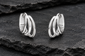 Three Layer Hoop Earrings