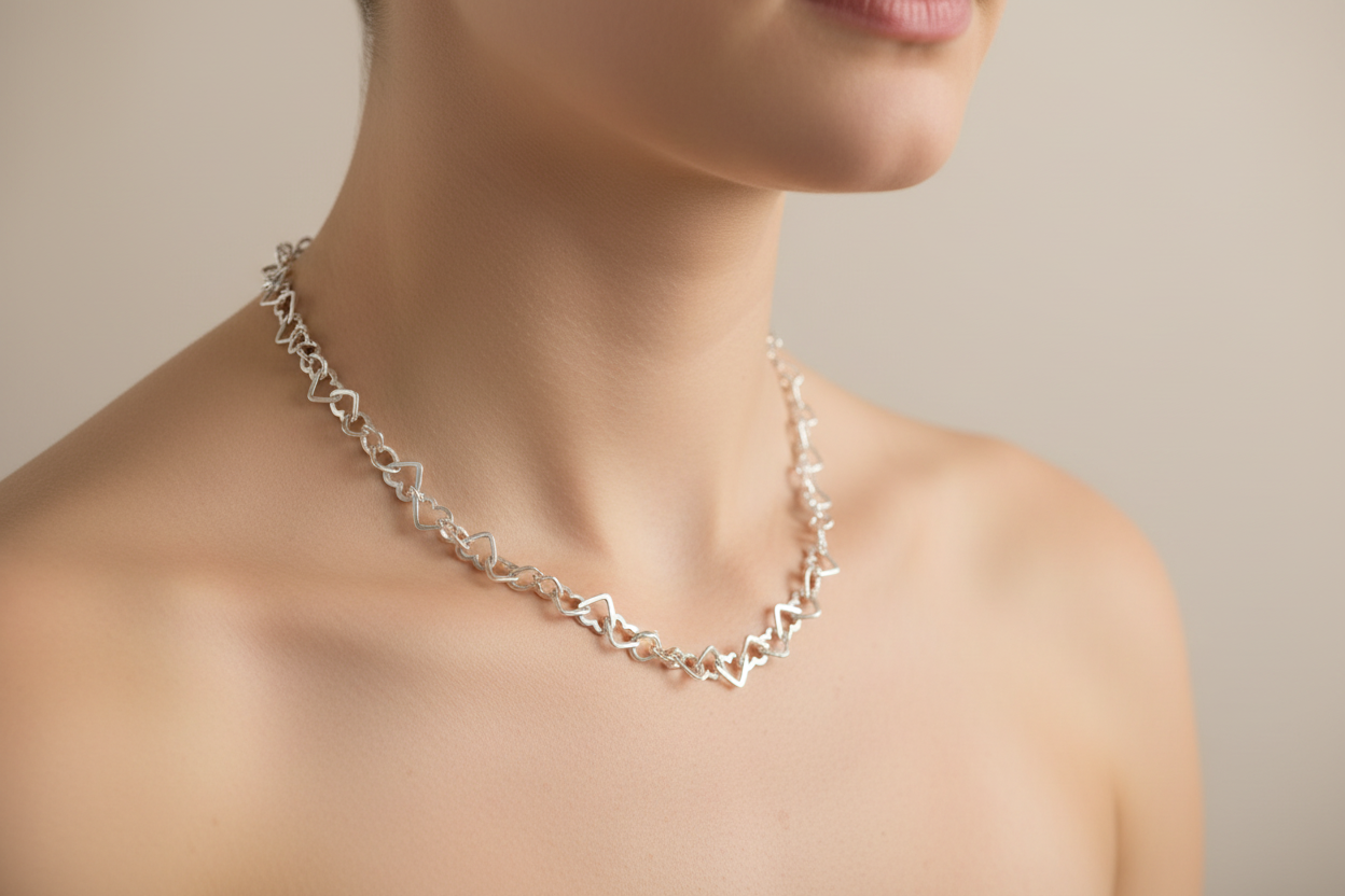 Heart Linked Necklace