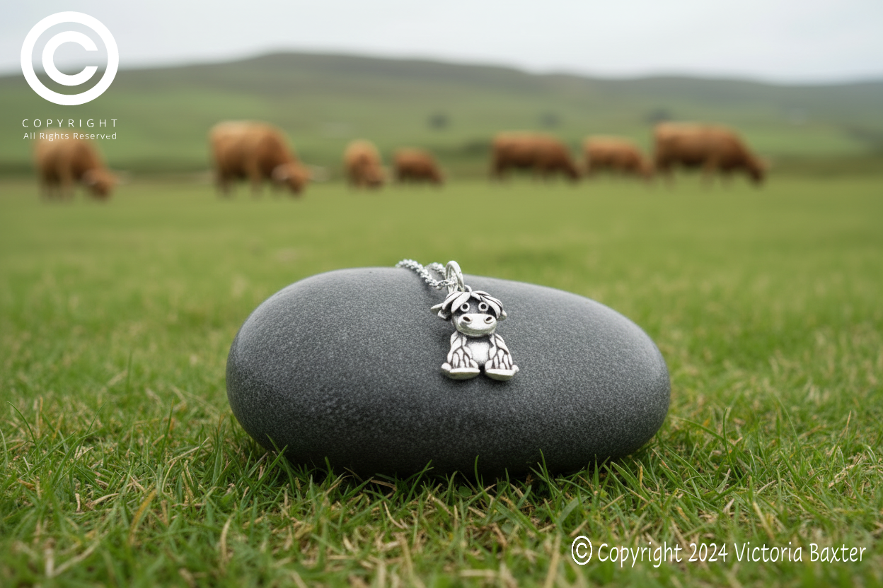 Highland Cow Pendant & Chain