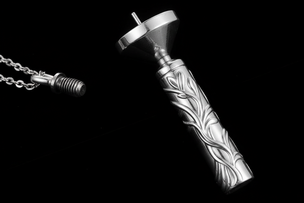 Tree Of Life Cylinder Urn Pendant & Necklace For Ashes