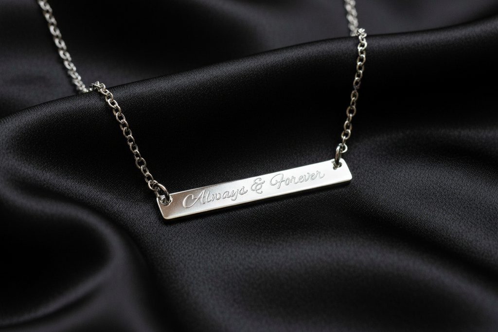 Name Plate Personalised Necklace - Any Word