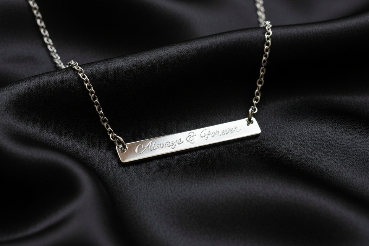 Name Plate Personalised Necklace - Any Word