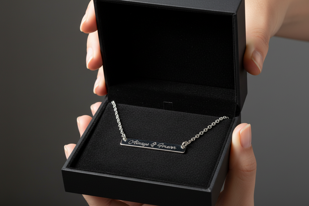 Name Plate Personalised Necklace - Any Word