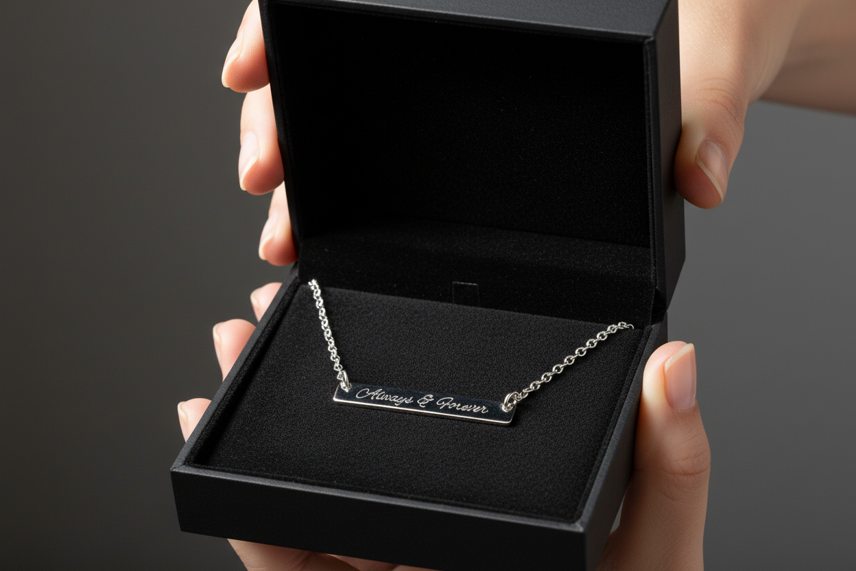 Name Plate Personalised Necklace - Any Word