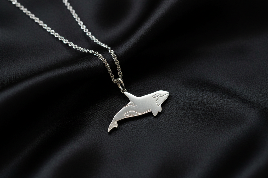 Orca Whale Pendant & Chain