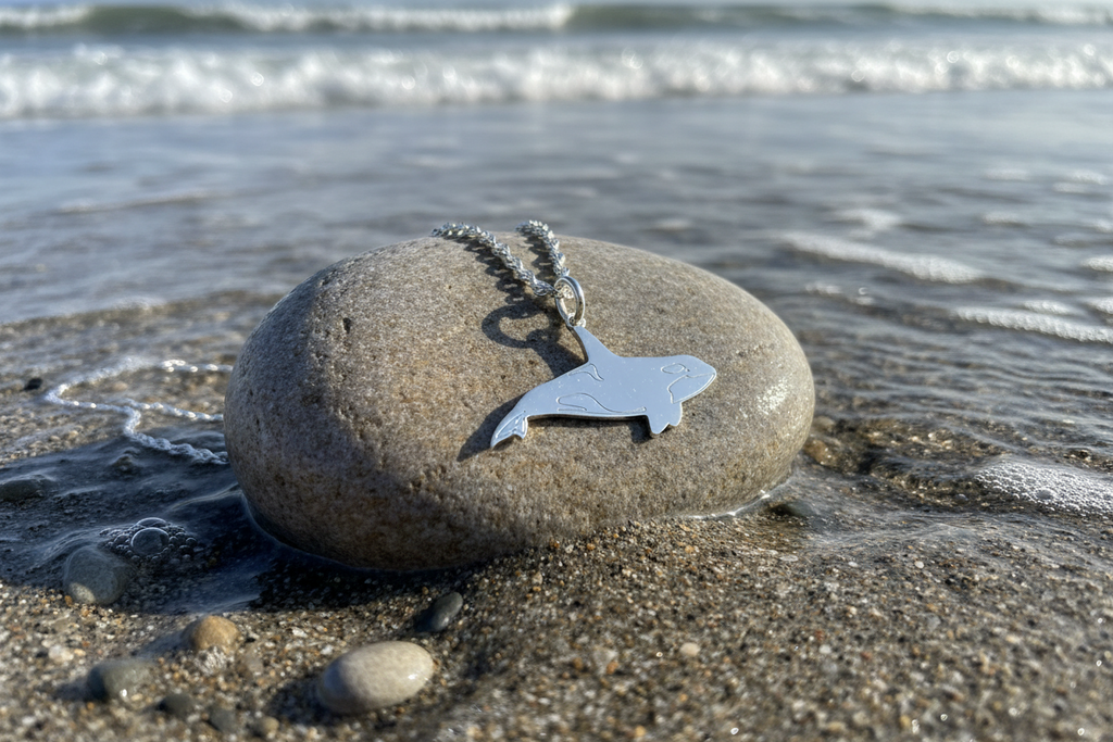 Orca Whale Pendant & Chain