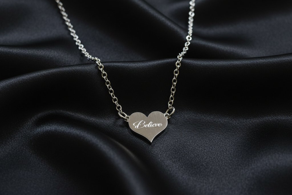 Heart Personalised Necklace - Any Word