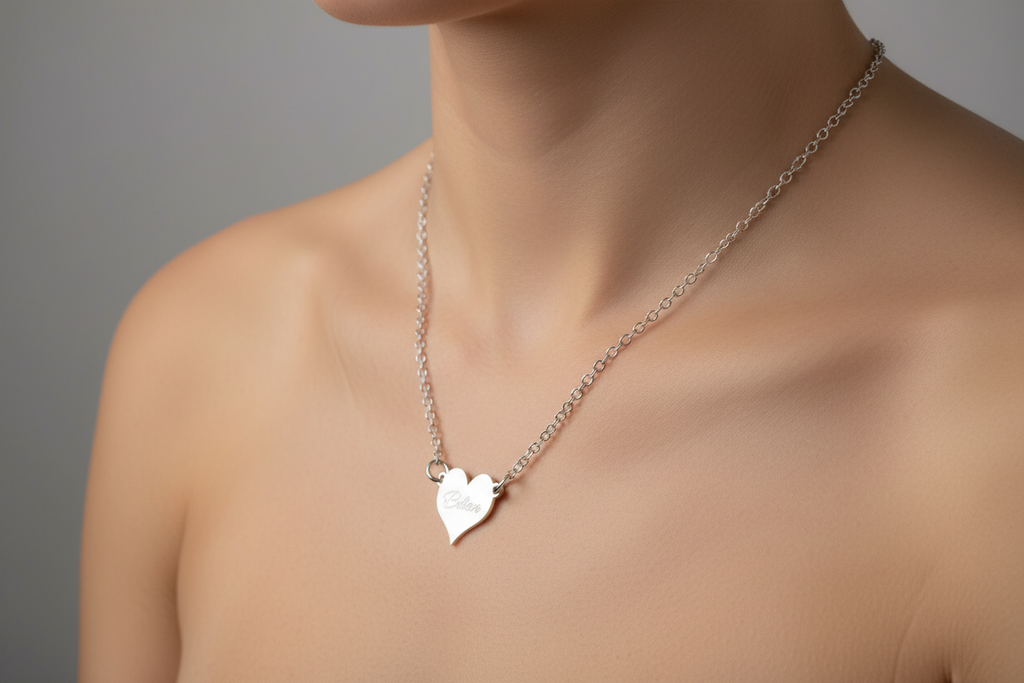 Heart Personalised Necklace - Any Word