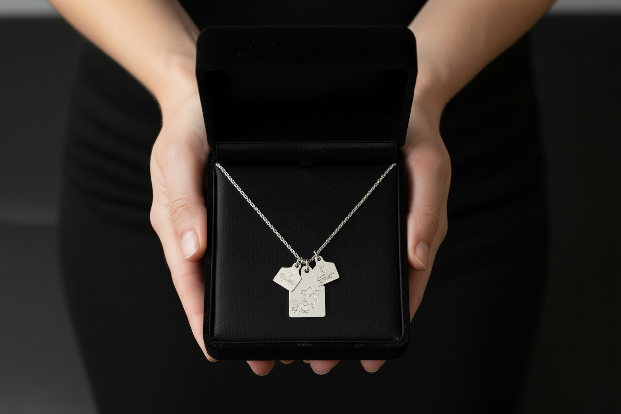 My Herd Personalised Cow Tag Necklace
