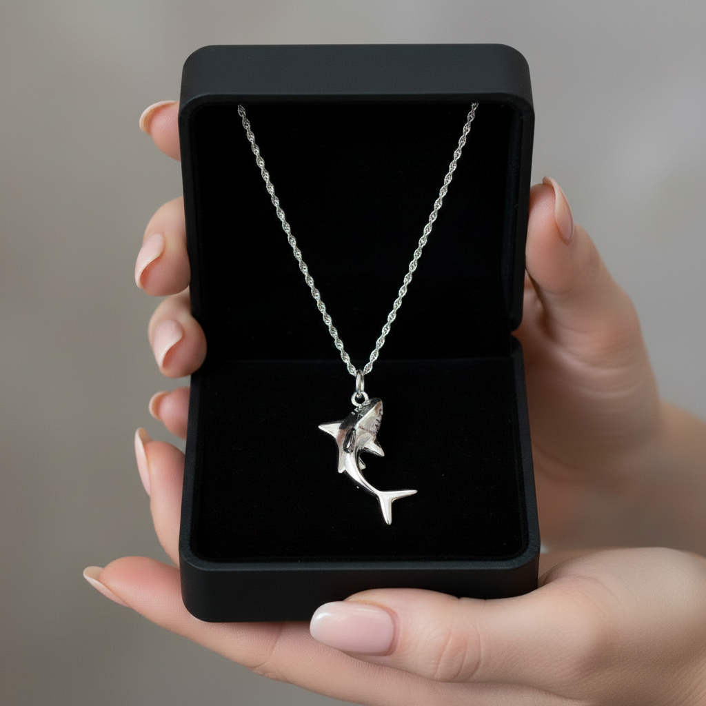 Shark Pendant & Chain