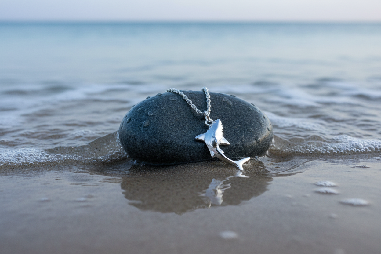 Shark Pendant & Chain
