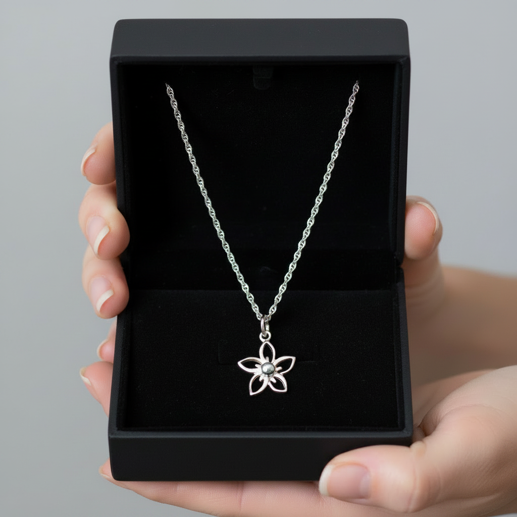 Flower Pendant & Chain