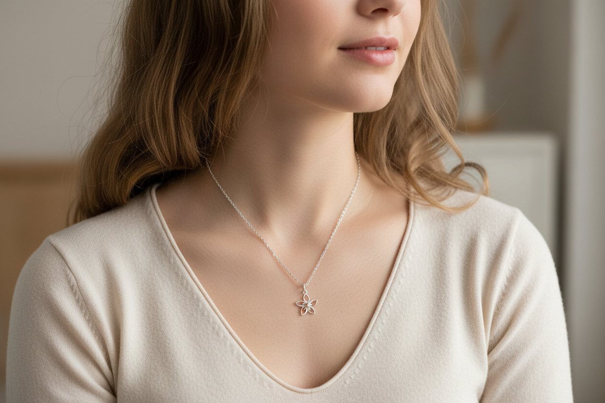 Flower Pendant & Chain