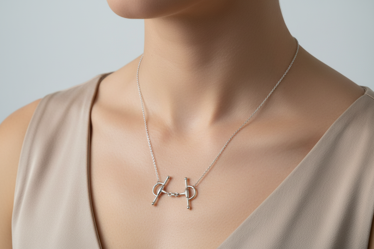 Full Cheek French Link Snaffle Bit Necklace
