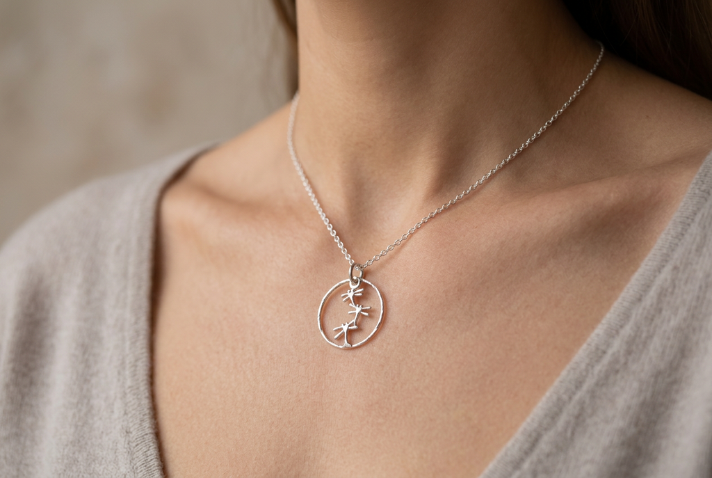 Dragonfly Circle Pendant & Chain