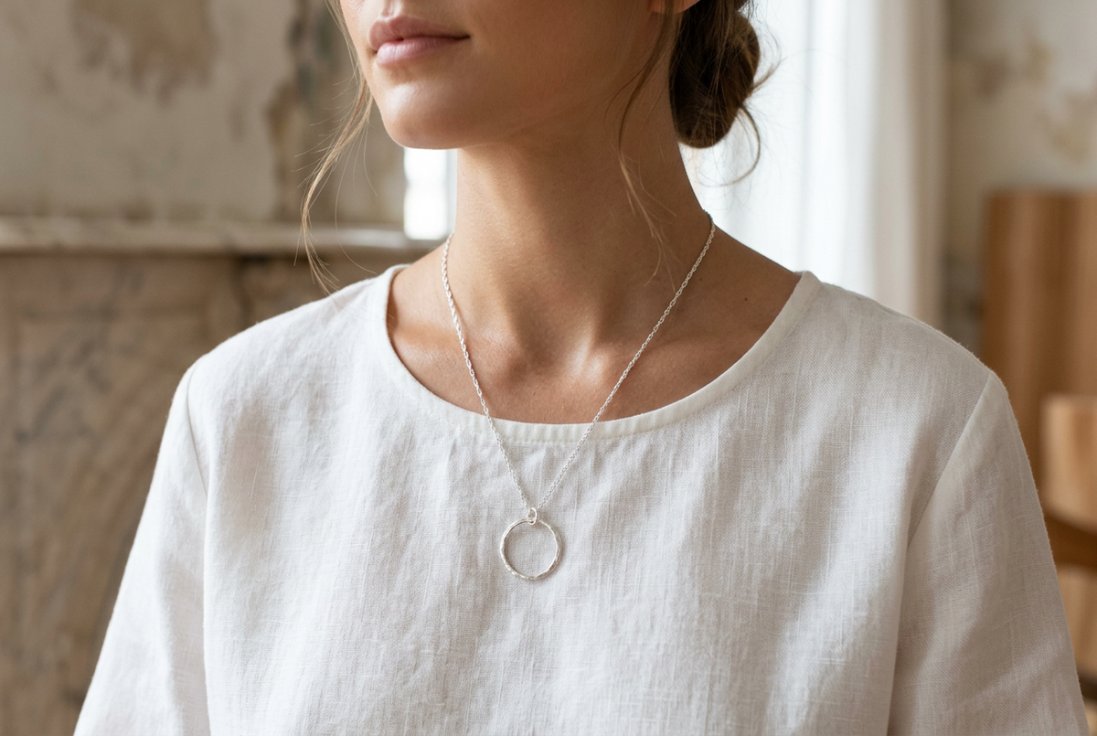 Infinity Circle Pendant & Chain