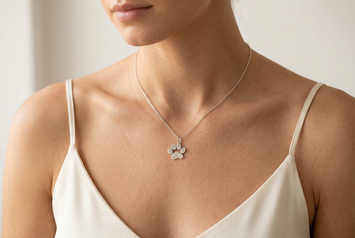 Paw Print Pendant & Chain