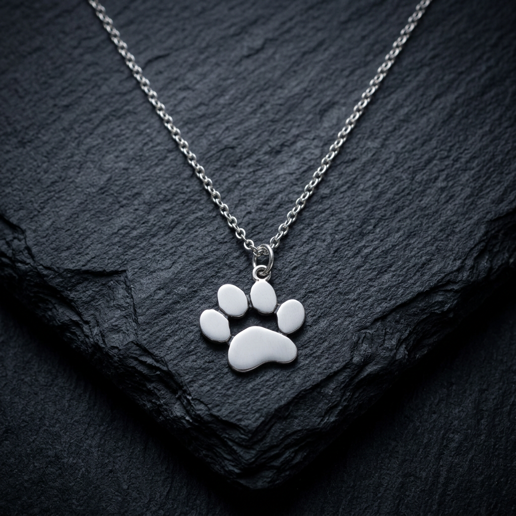 Paw Print Pendant & Chain