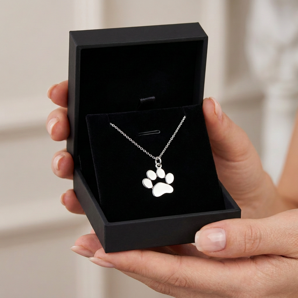 Paw Print Pendant & Chain