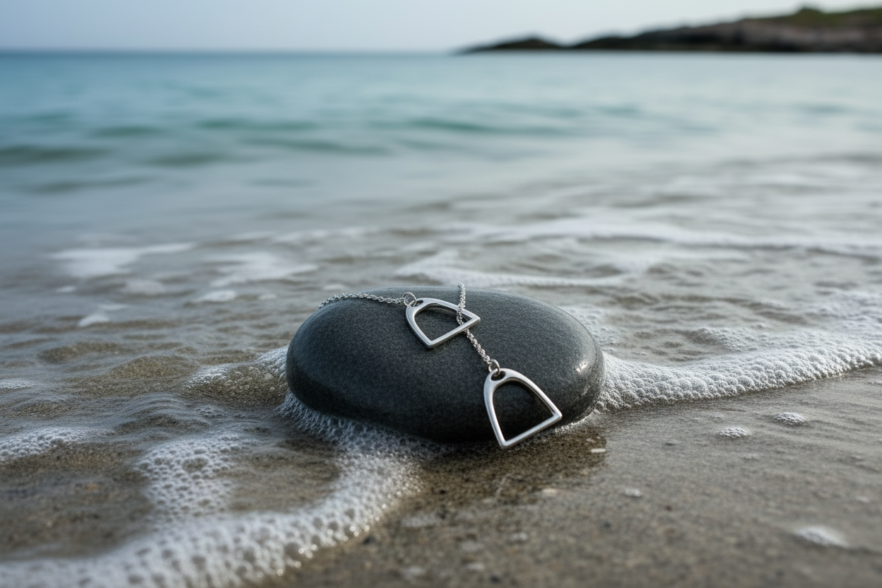 Double Stirrup Lariat Necklace