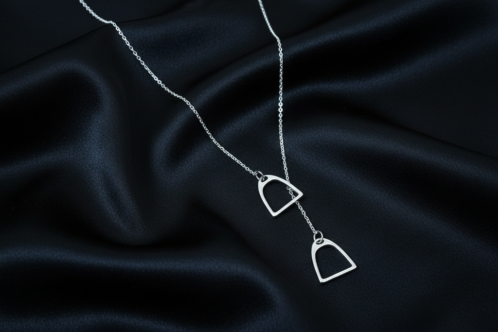 Double Stirrup Lariat Necklace