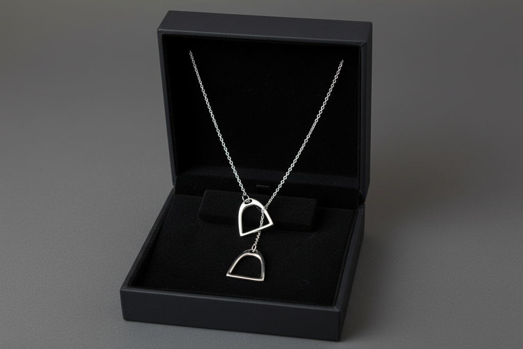 Double Stirrup Lariat Necklace