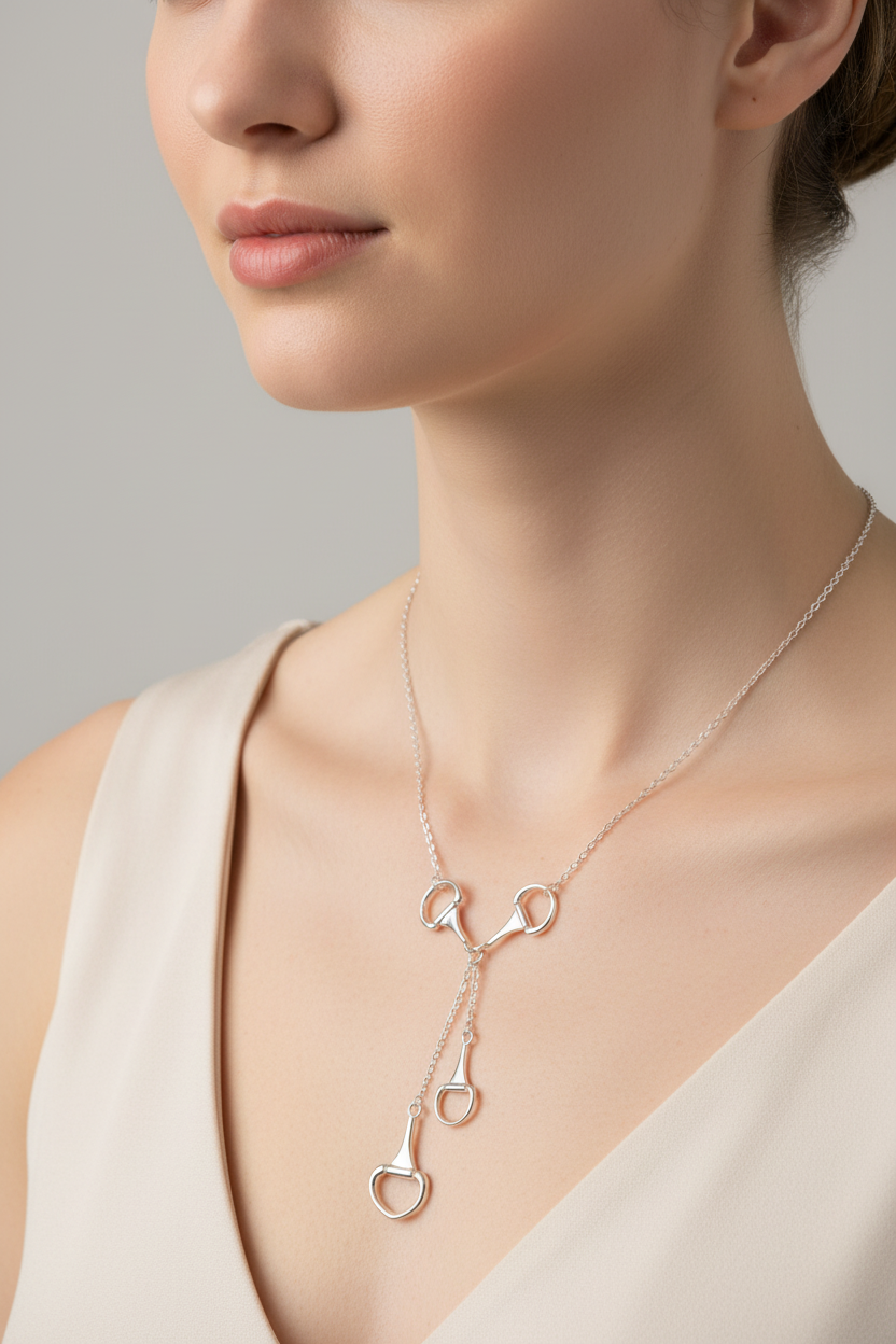 Snaffle Bit Lariat Necklace