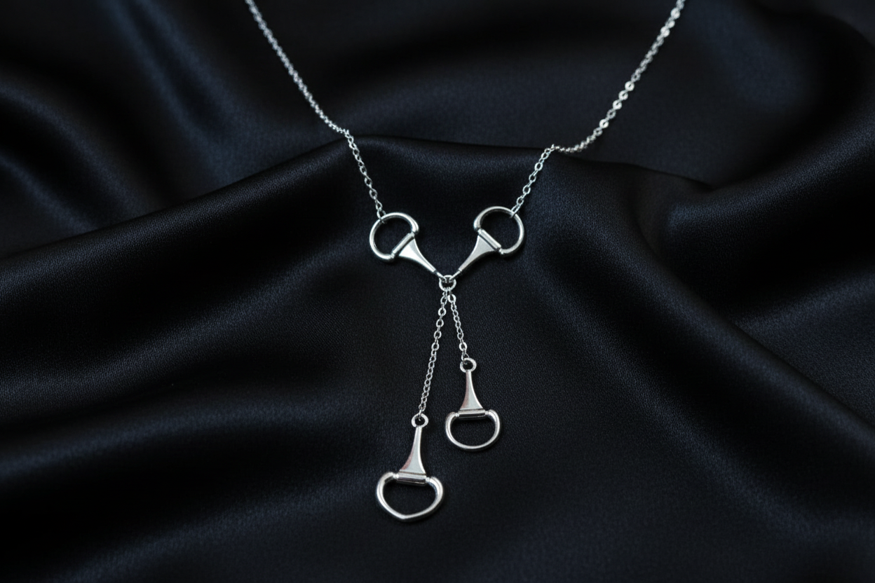 Snaffle Bit Lariat Necklace