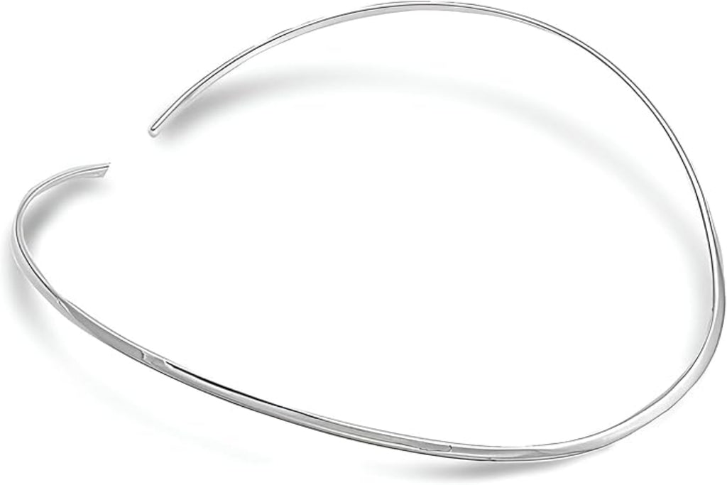 Sterling Silver Torque Necklace - 18in