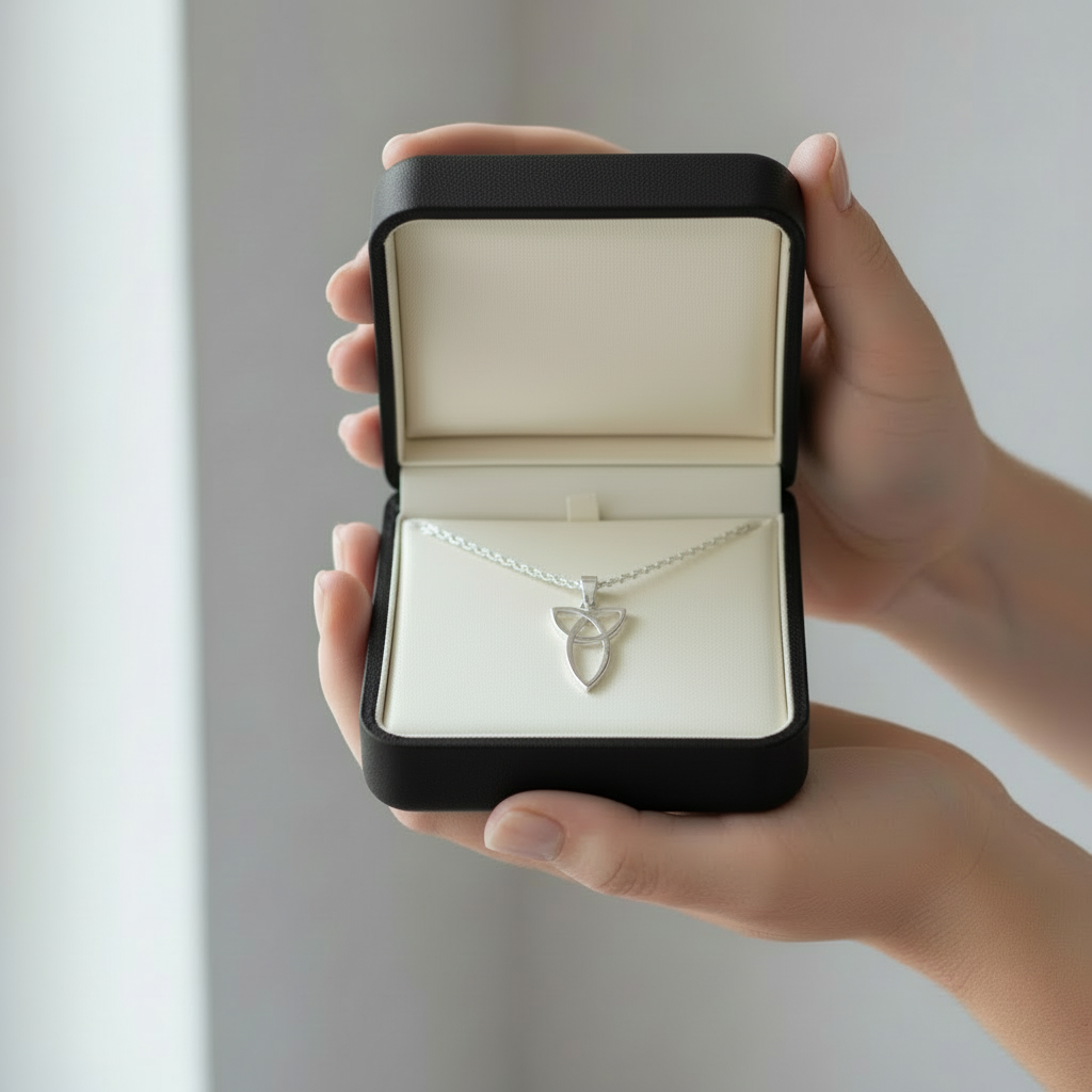 Triquetra Celtic Pendant & Chain