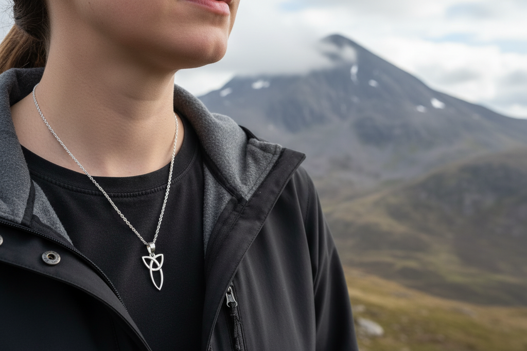 Triquetra Celtic Pendant & Chain