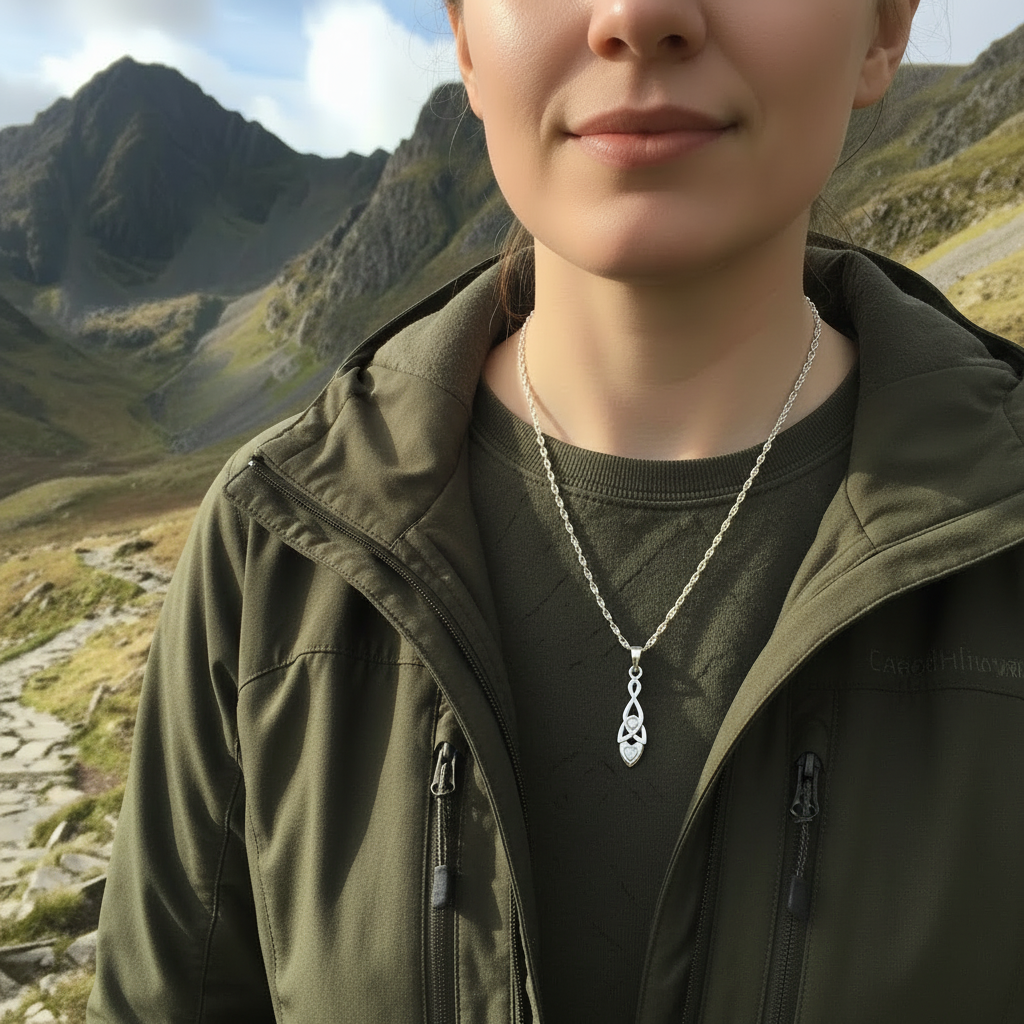 Welsh Celtic Love Spoon Pendant & Chain
