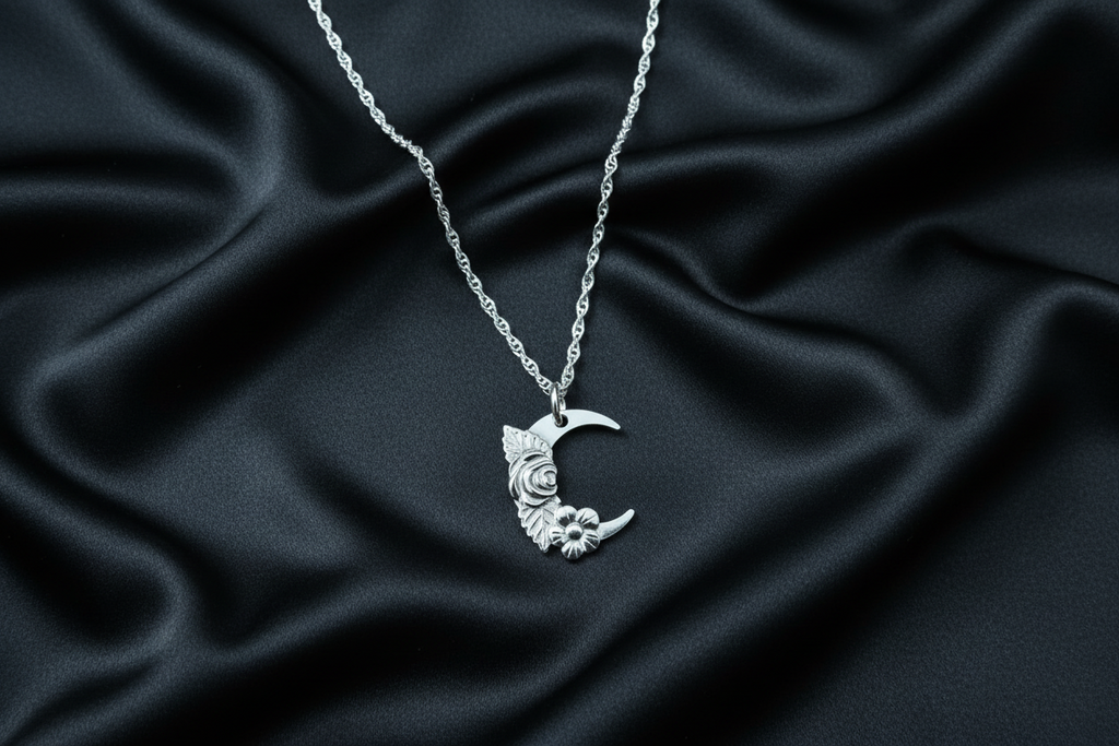 Flower Moon Pendant & Chain