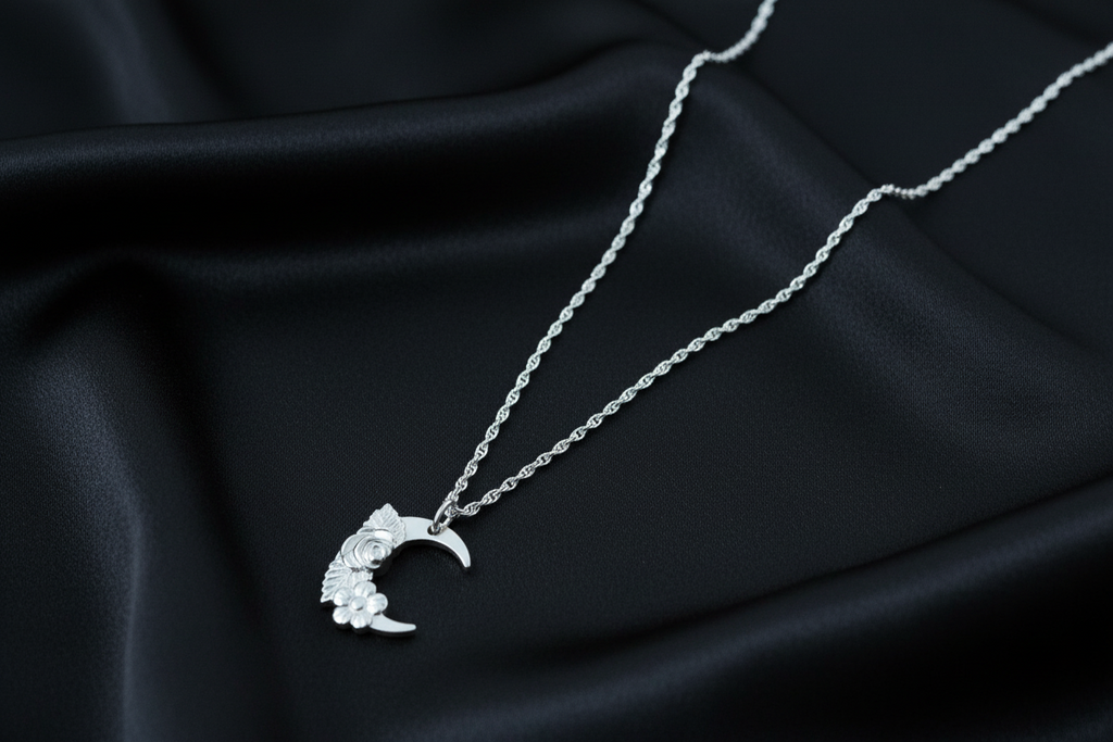 Flower Moon Pendant & Chain