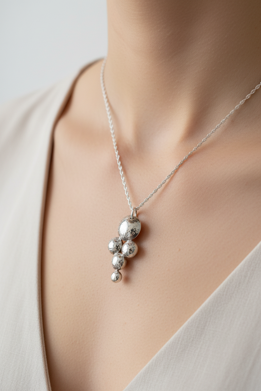 Domed Pendant & Chain