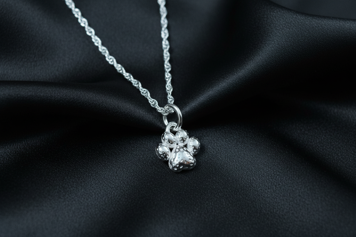 Paw Print Pendant & Chain