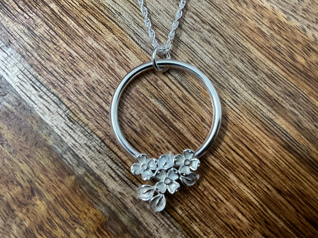 Flower Circle Pendant & Chain