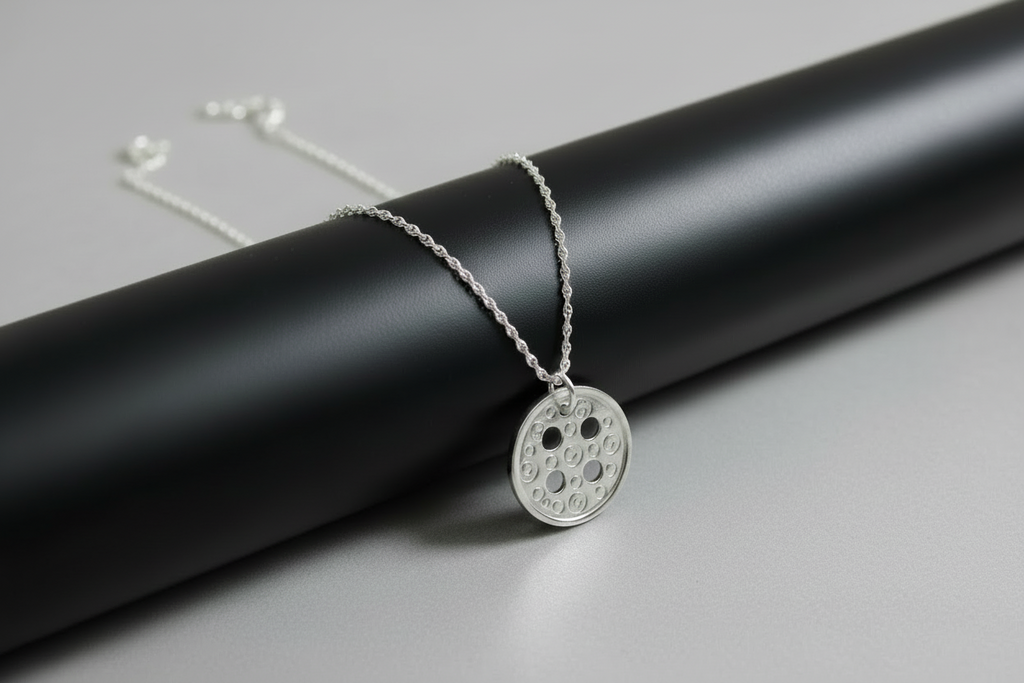 Button Pendant & Chain