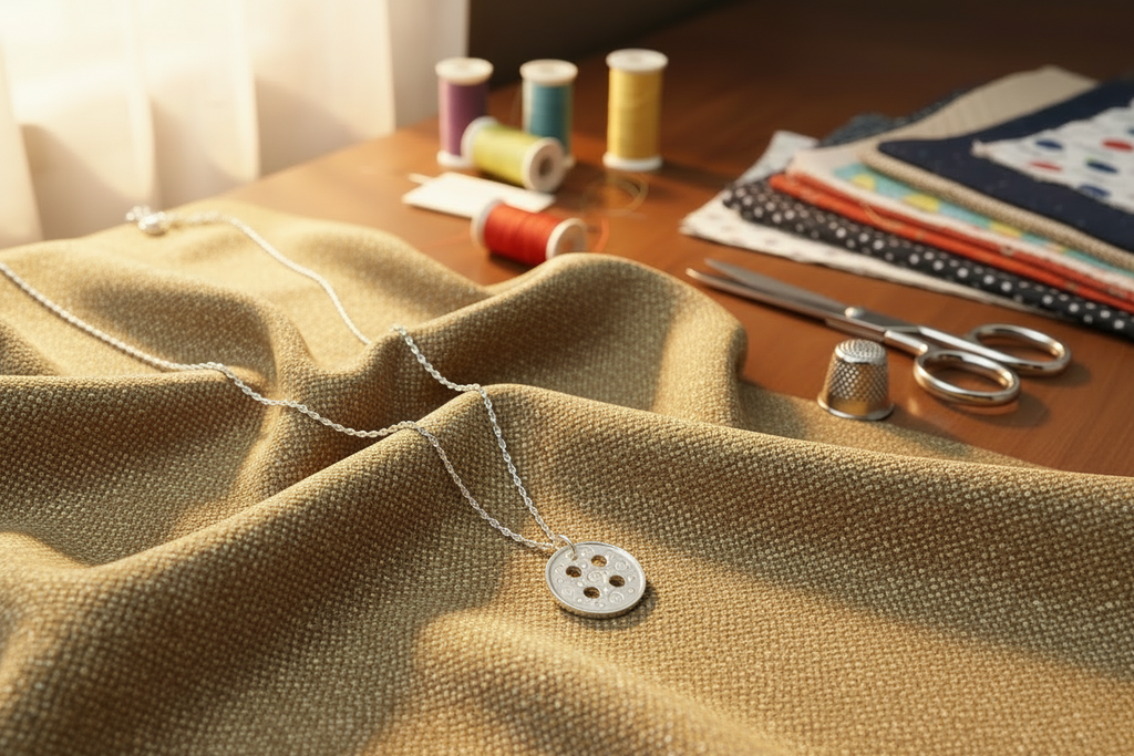 Button Pendant & Chain