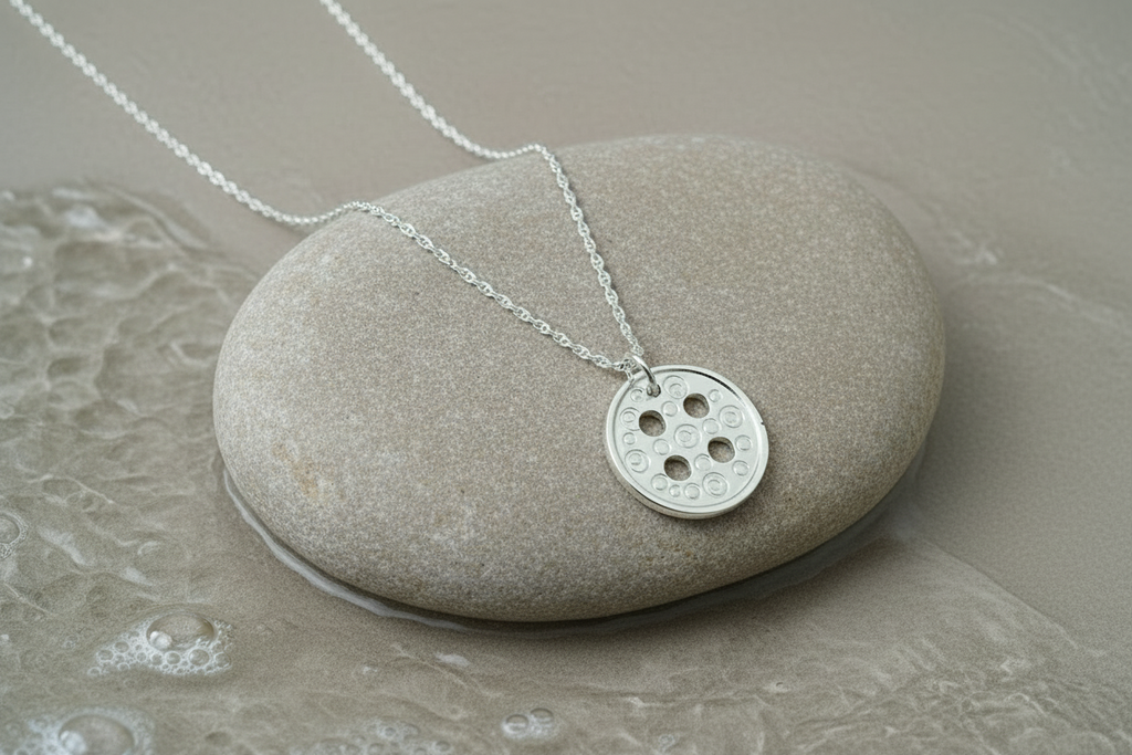 Button Pendant & Chain