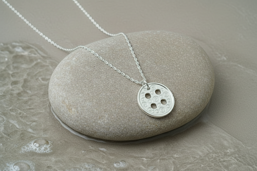 Button Pendant & Chain
