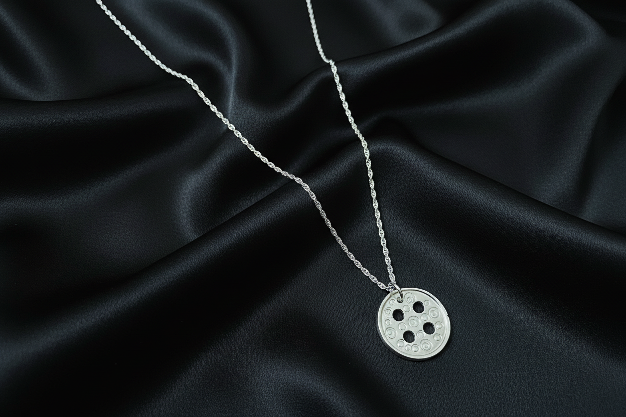 Button Pendant & Chain