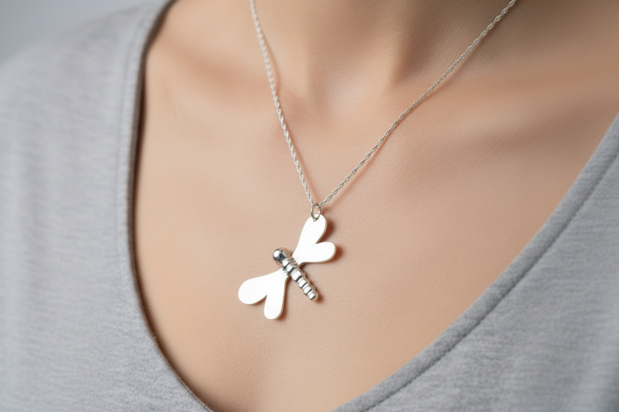 Dragonfly Pendant & Chain