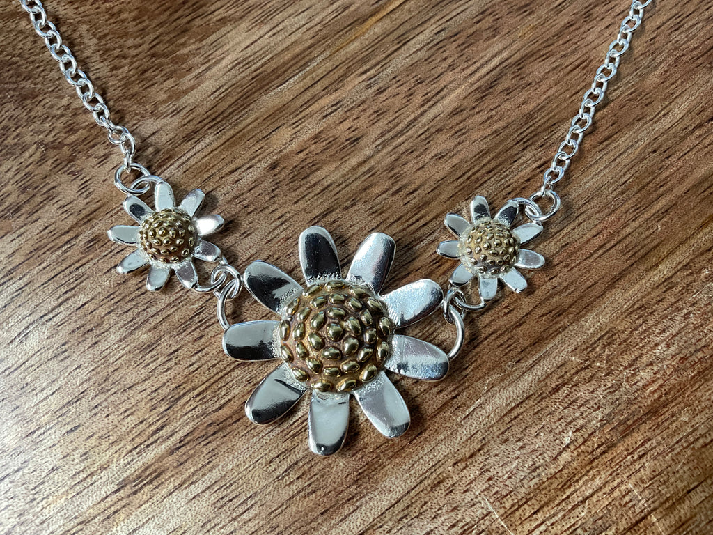 Sunflower Trio Necklace