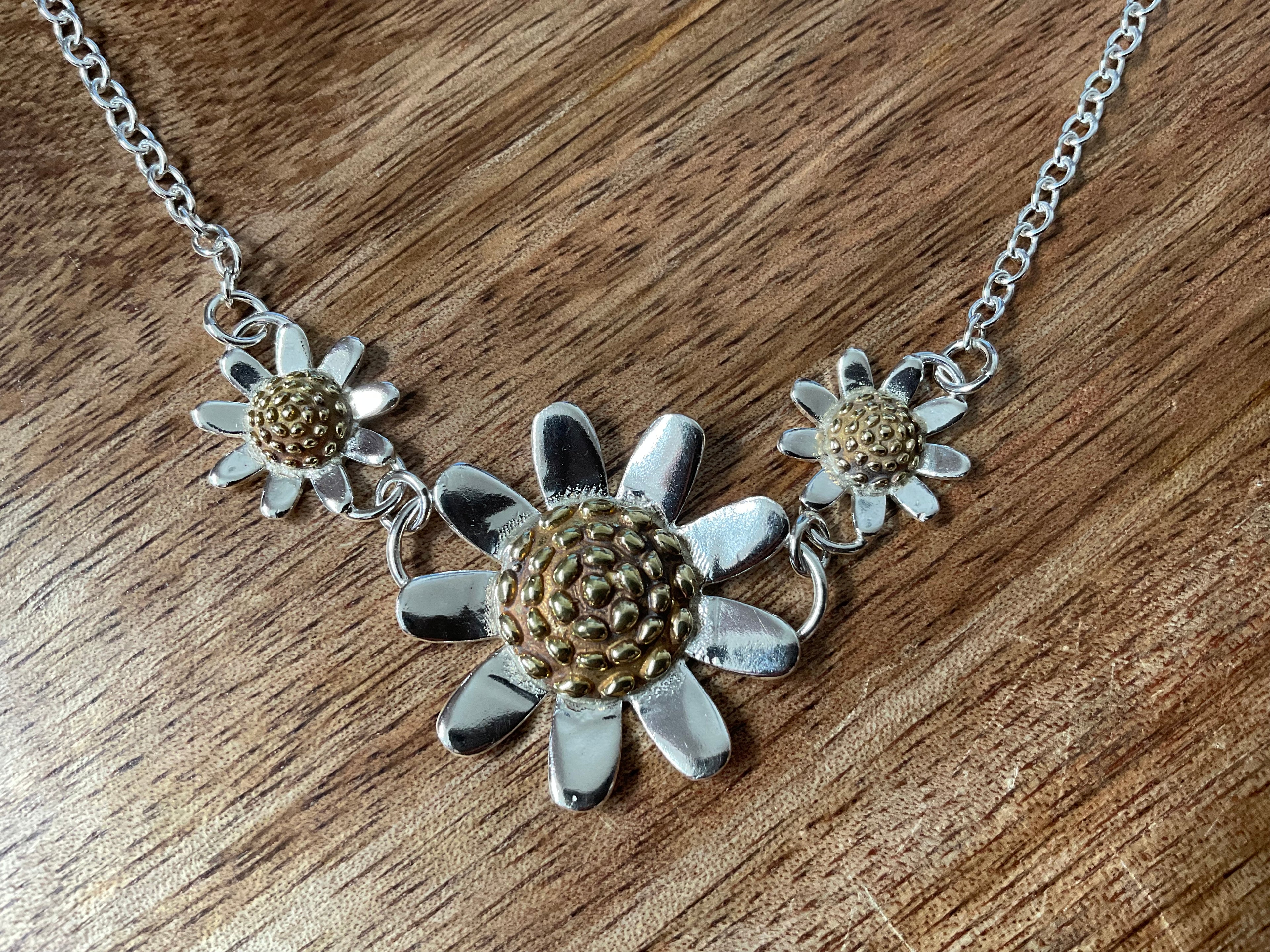 Sunflower Trio Necklace