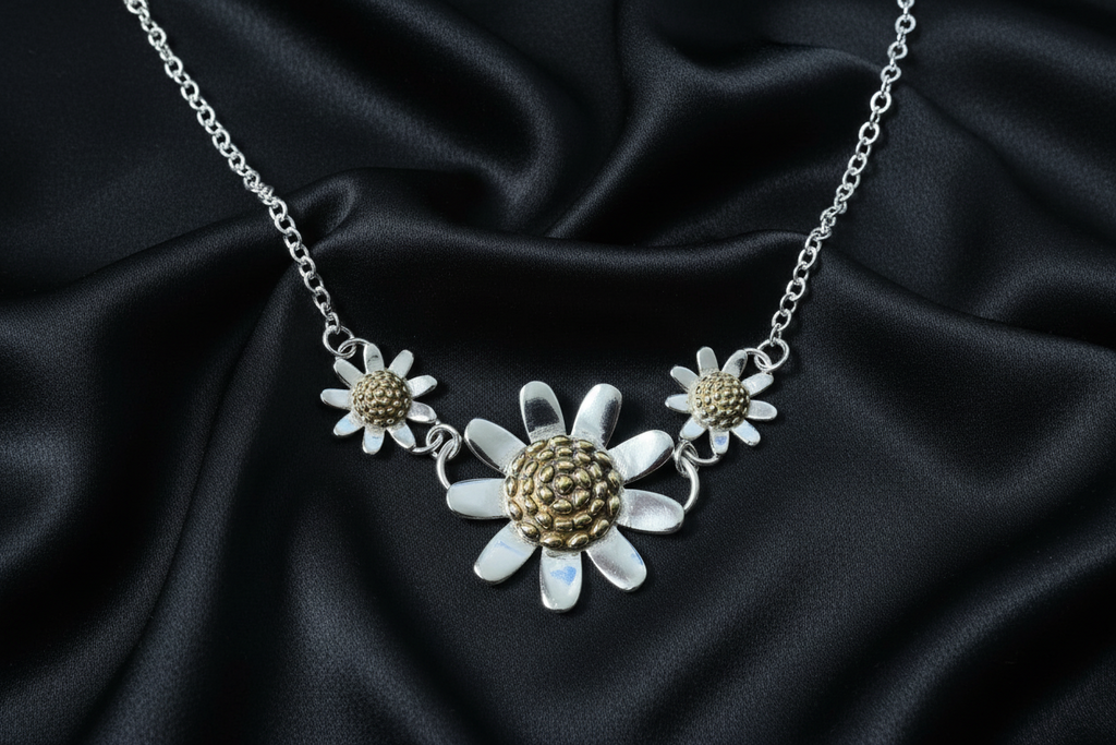 Sunflower Trio Necklace
