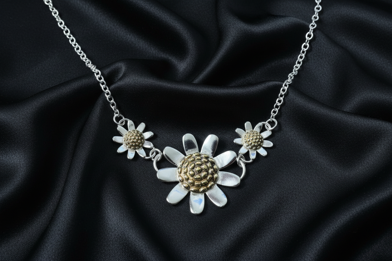 Sunflower Trio Necklace