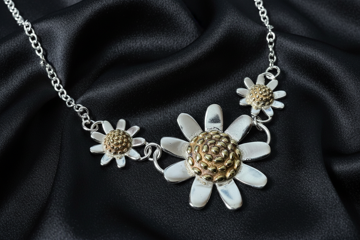 Sunflower Trio Necklace